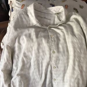 Tommy Bahama, Cream (Checkered), Long Sleeve, XXL